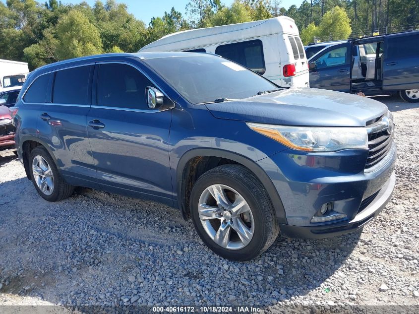 2014 TOYOTA HIGHLANDER LIMITED PLATINUM V6 - 5TDDKRFH5ES020911