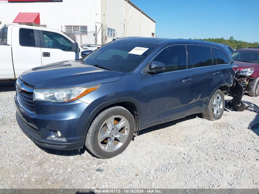 2014 TOYOTA HIGHLANDER LIMITED PLATINUM V6 - 5TDDKRFH5ES020911