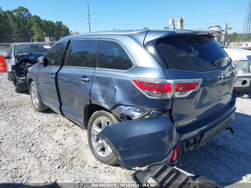 2014 TOYOTA HIGHLANDER LIMITED PLATINUM V6 - 5TDDKRFH5ES020911