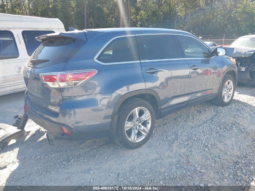 2014 TOYOTA HIGHLANDER LIMITED PLATINUM V6 - 5TDDKRFH5ES020911