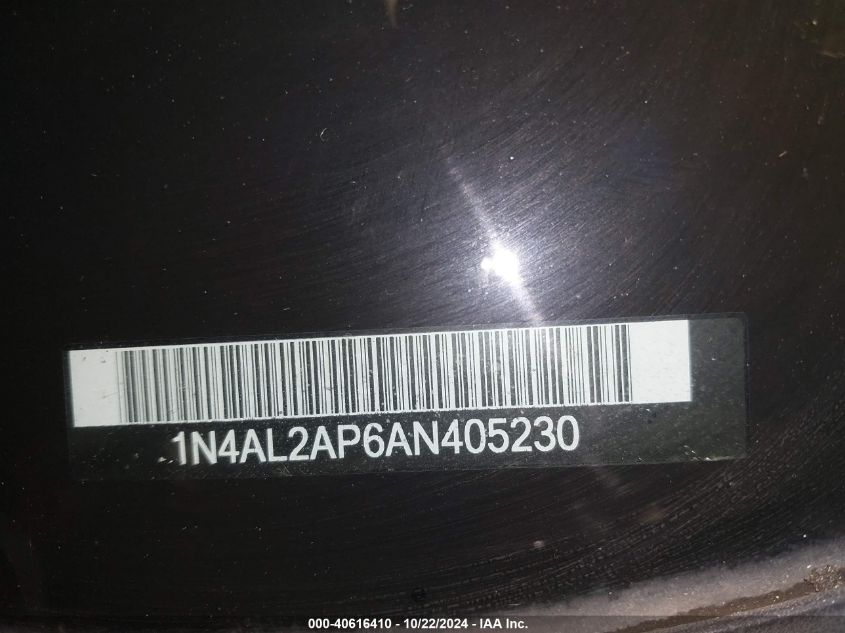 2010 Nissan Altima 2.5 S VIN: 1N4AL2AP6AN405230 Lot: 40616410