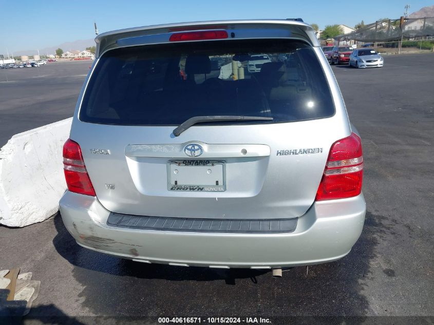 2001 Toyota Highlander V6 VIN: JTEGF21A110005981 Lot: 40616571