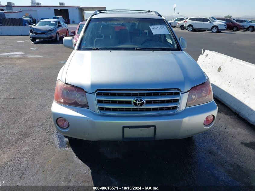 2001 Toyota Highlander V6 VIN: JTEGF21A110005981 Lot: 40616571