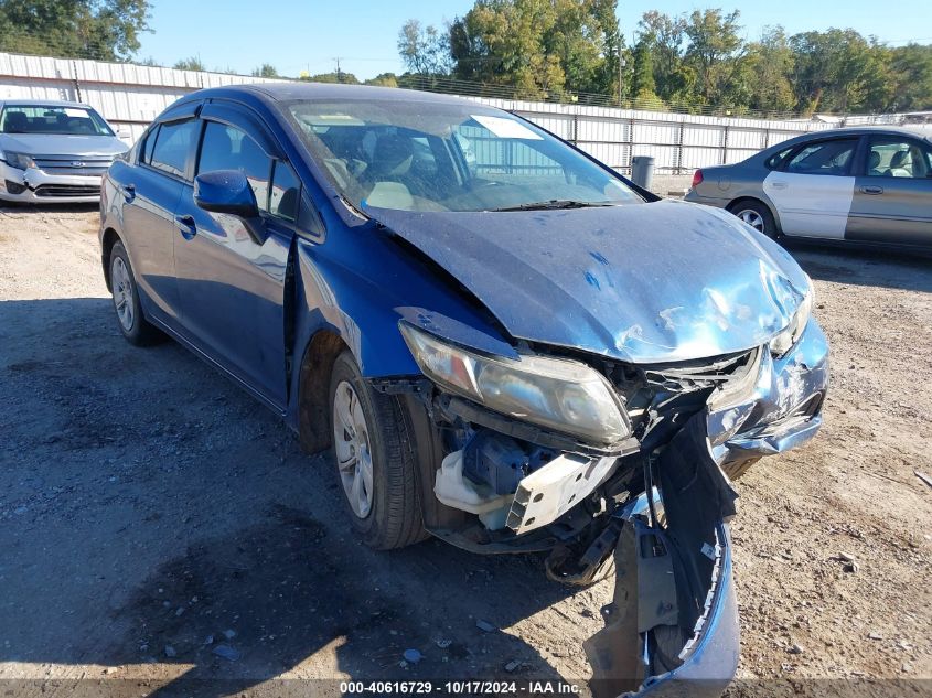 2013 Honda Civic Lx VIN: 2HGFB2F59DH563201 Lot: 40616729