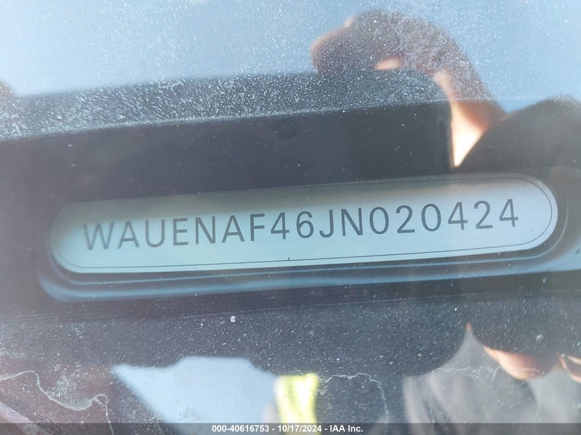 VIN WAUENAF46JN020424 2018 AUDI A4 2.0T PREMIUM/2.0T TECH PREMIUM