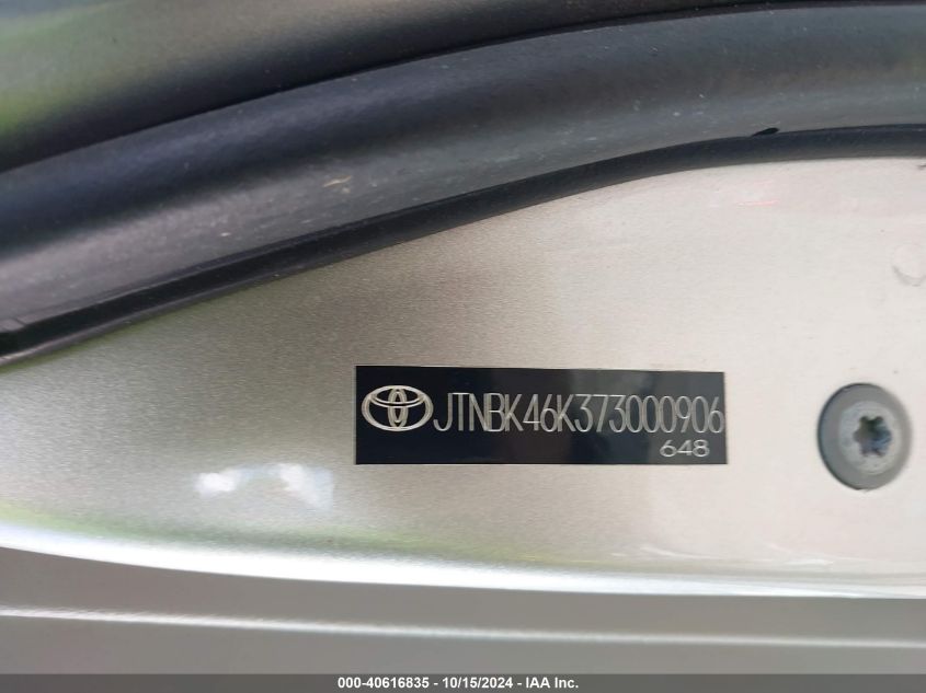 2007 Toyota Camry Xle V6 VIN: JTNBK46K373000906 Lot: 40616835