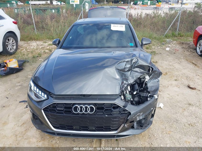 2020 Audi A4 Premium Plus 45 Tfsi Quattro S Tronic VIN: WAUENAF41LN010189 Lot: 40617281