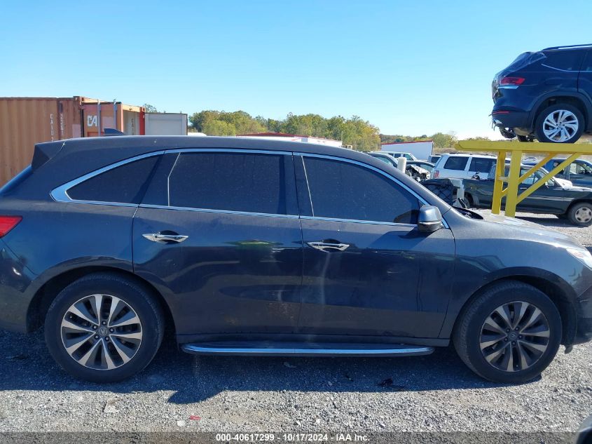 2016 Acura Mdx Technology VIN: 5FRYD4H45GB014105 Lot: 40617299