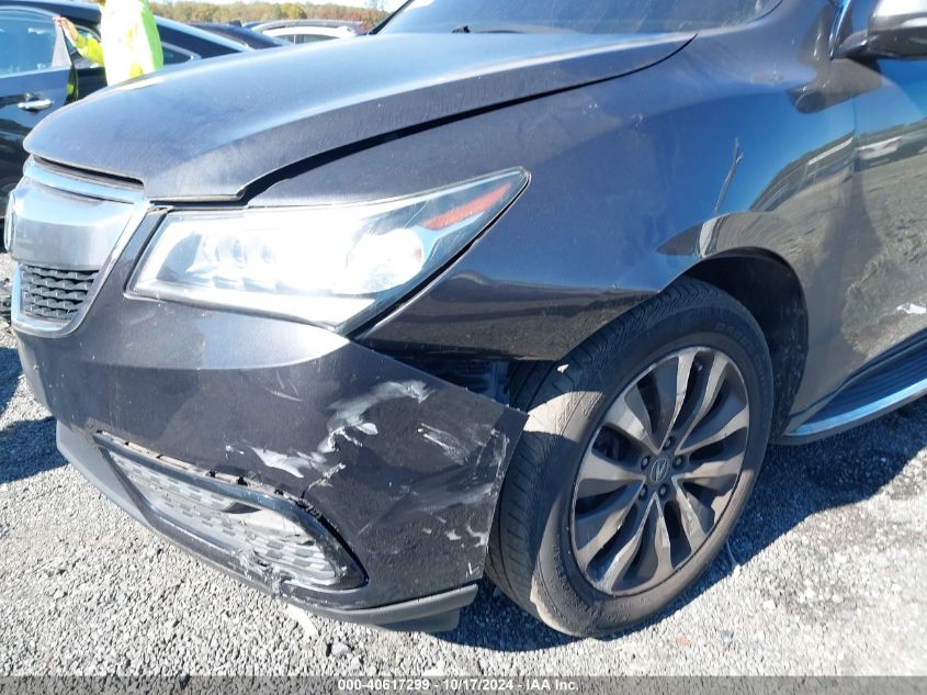 2016 Acura Mdx Technology VIN: 5FRYD4H45GB014105 Lot: 40617299