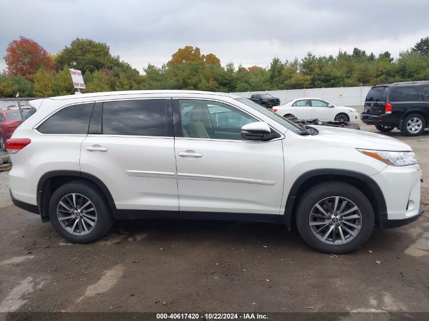 2019 Toyota Highlander Xle VIN: 5TDJZRFH6KS562772 Lot: 40617420