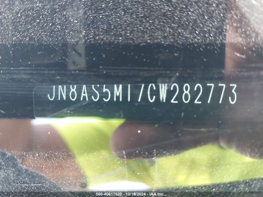 2012 Nissan Rogue Sv VIN: JN8AS5MT7CW282773 Lot: 40617520