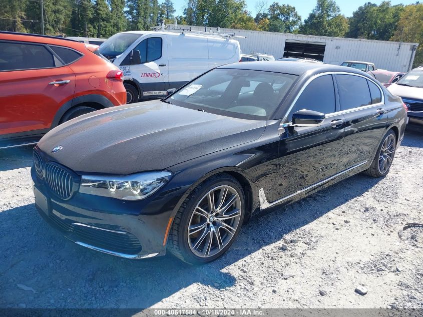 2019 BMW 740I VIN: WBA7E2C52KB216696 Lot: 40617584