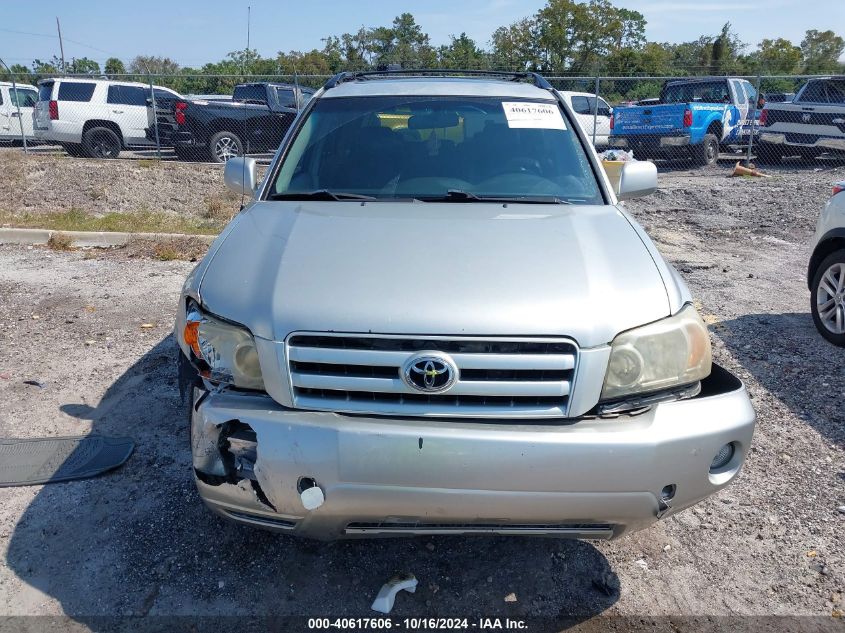 2006 Toyota Highlander V6 VIN: JTEGP21A960114757 Lot: 40617606