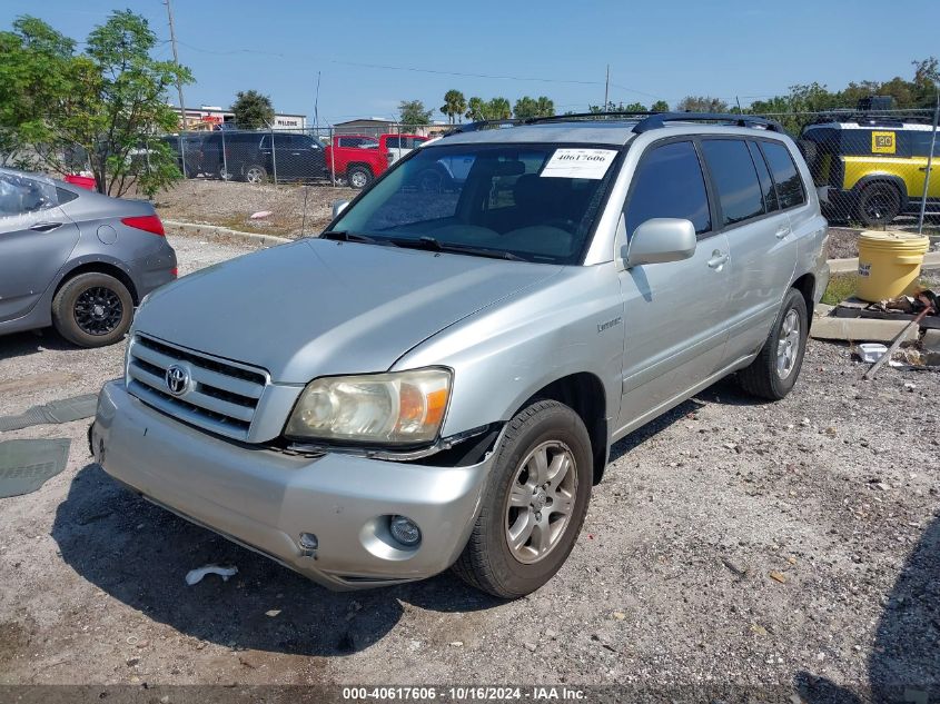 2006 Toyota Highlander V6 VIN: JTEGP21A960114757 Lot: 40617606