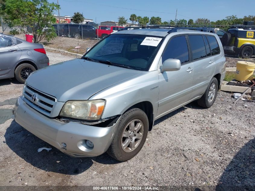 2006 Toyota Highlander V6 VIN: JTEGP21A960114757 Lot: 40617606