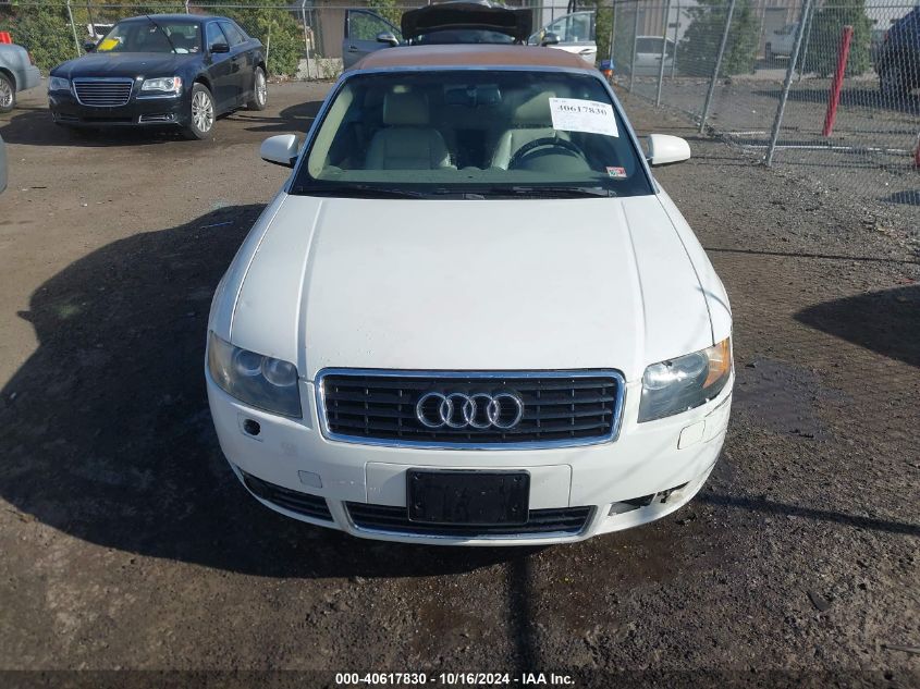 2005 Audi A4 1.8T VIN: WAUAC48H95K014985 Lot: 40617830