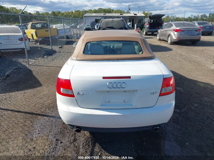 2005 Audi A4 1.8T VIN: WAUAC48H95K014985 Lot: 40617830