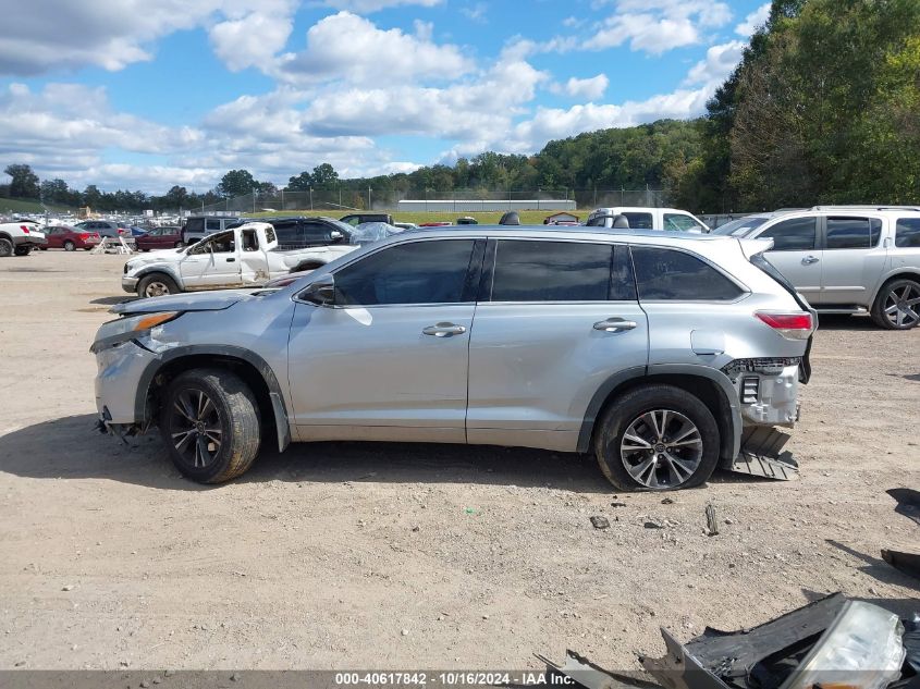 2016 Toyota Highlander Xle V6 VIN: 5TDJKRFH6GS325212 Lot: 40617842