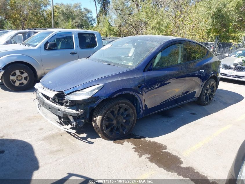 2022 Tesla Model Y Long Range Dual Motor All-Wheel Drive VIN: 7SAYGDEE5NF481014 Lot: 40617915