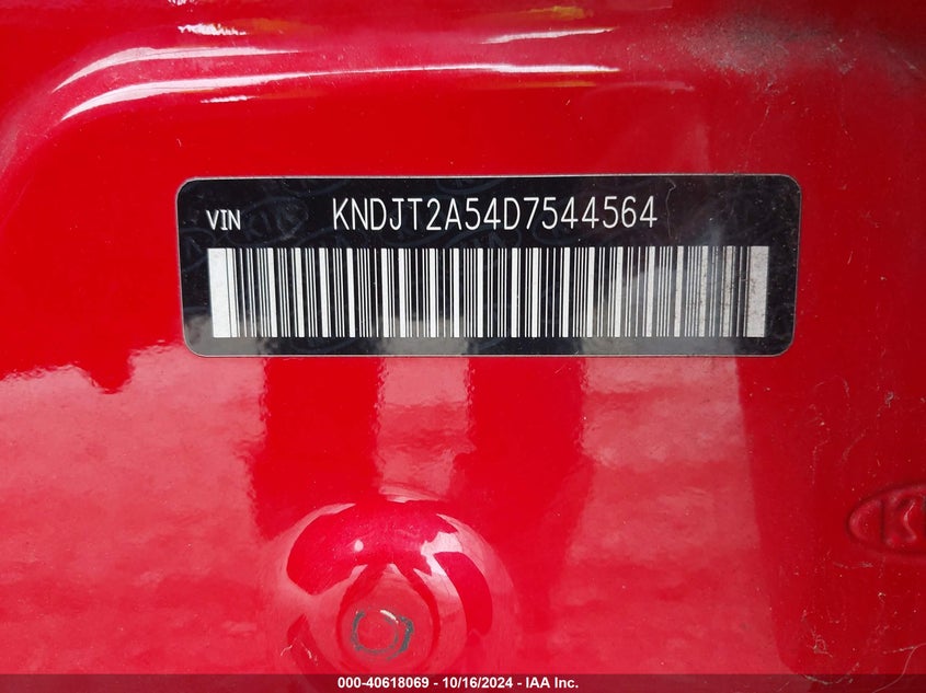 2013 Kia Soul VIN: KNDJT2A54D7544564 Lot: 40618069