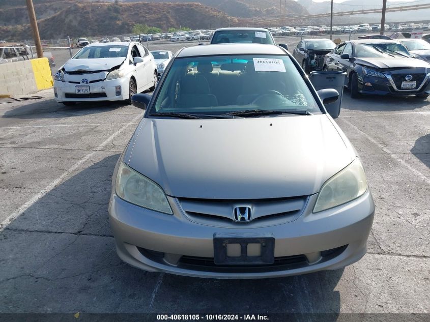 2005 Honda Civic Lx VIN: 2HGES16625H605899 Lot: 40618105