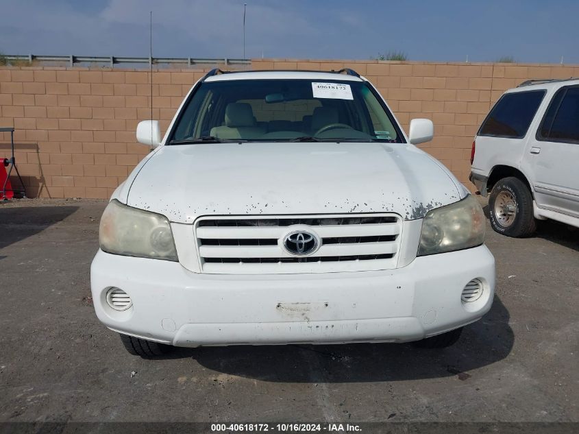 2006 Toyota Highlander V6 VIN: JTEDP21A460117651 Lot: 40618172