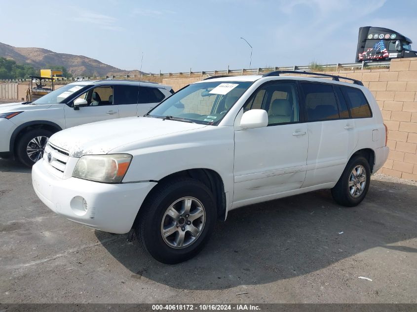 2006 Toyota Highlander V6 VIN: JTEDP21A460117651 Lot: 40618172