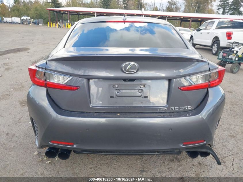 2015 Lexus Rc 350 VIN: JTHSE5BC0F5001027 Lot: 40618230