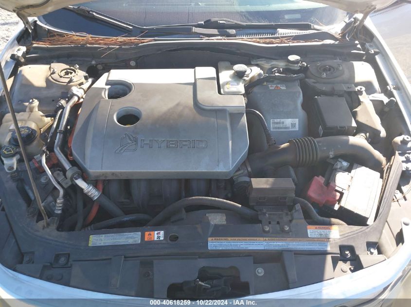 2010 Ford Fusion Hybrid VIN: 3FADP0L34AR267345 Lot: 40618259