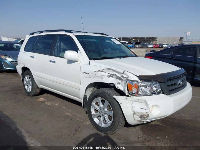 2007 Toyota Highlander Sport V6 VIN: JTEGP21A070137958 Lot: 40618418