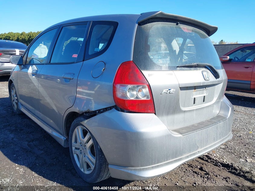 2007 Honda Fit Sport VIN: JHMGD38627S035455 Lot: 40618458