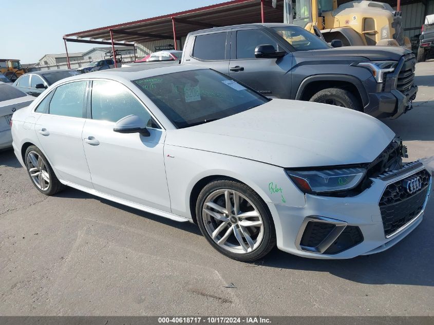 2022 Audi A4 Premium Plus 45 Tfsi S Line Quattro S Tronic VIN: WAUEAAF49NN014263 Lot: 40618717