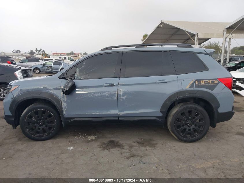 2022 Honda Passport Elite VIN: 5FNYF8H03NB010552 Lot: 40618889