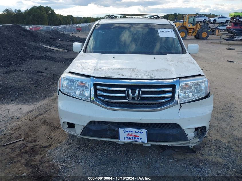 2012 Honda Pilot Touring VIN: 5FNYF4H97CB028833 Lot: 40619004