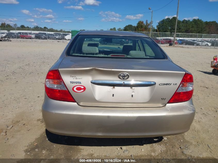 2004 Toyota Camry Le V6 VIN: 4T1BF30K74U575510 Lot: 40619005