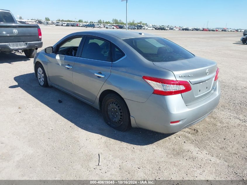 2013 Nissan Sentra Sv VIN: 3N1AB7AP8DL726302 Lot: 40619045