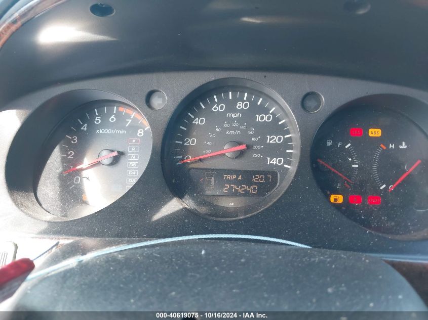 2001 Acura Mdx VIN: 2HNYD18861H527474 Lot: 40619075