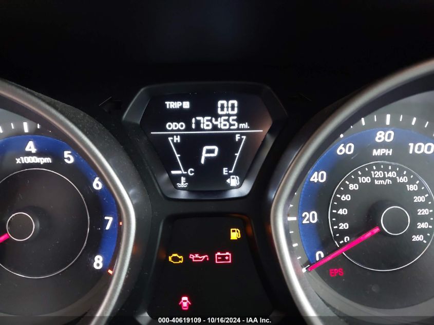 2013 Hyundai Elantra Limited VIN: 5NPDH4AEXDH271670 Lot: 40619109