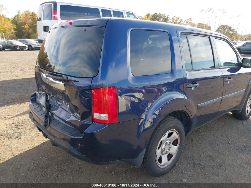 2014 Honda Pilot Lx VIN: 5FNYF4H28EB018107 Lot: 40619188