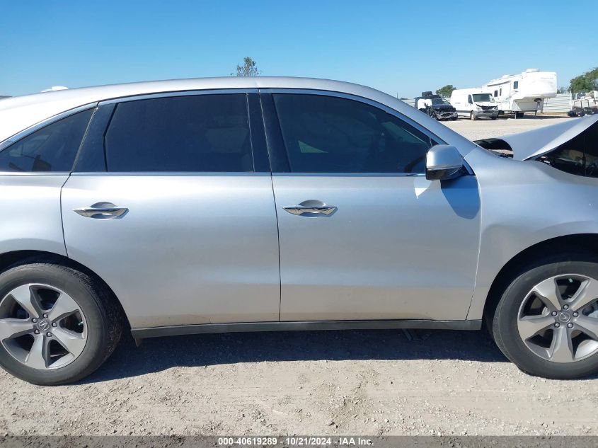 2014 Acura Mdx VIN: 5FRYD3H21EB011899 Lot: 40619289