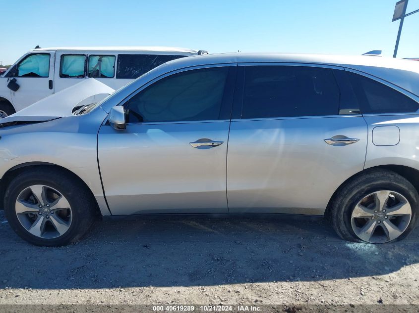 2014 Acura Mdx VIN: 5FRYD3H21EB011899 Lot: 40619289