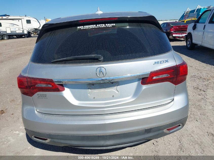 2014 Acura Mdx VIN: 5FRYD3H21EB011899 Lot: 40619289