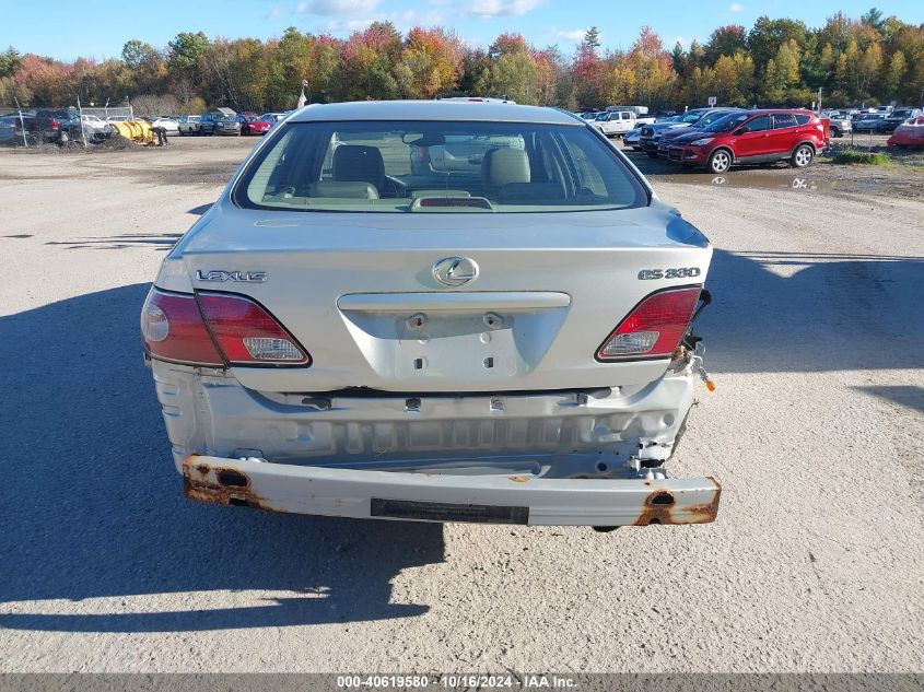 2004 Lexus Es 330 VIN: JTHBA30G845019584 Lot: 40619580