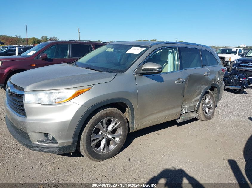 VIN 5TDKKRFH0ES035520 2014 Toyota Highlander, Xle V6 no.6