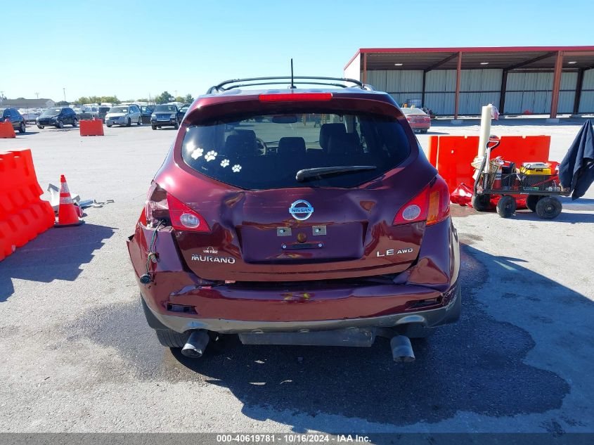 2009 Nissan Murano Le VIN: JN8AZ18W49W142777 Lot: 40619781