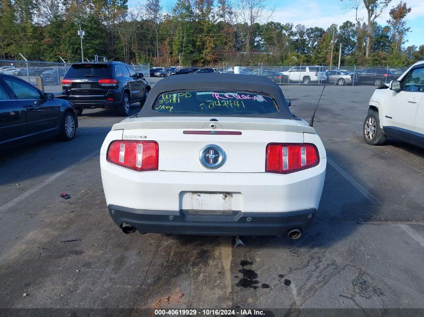 2012 Ford Mustang V6 Premium VIN: 1ZVBP8EM6C5242441 Lot: 40619929