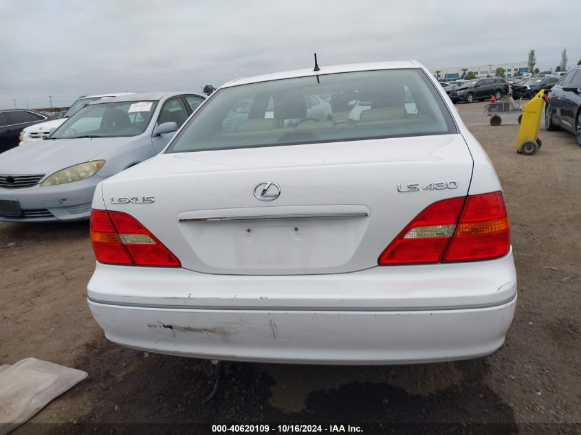 2001 Lexus Ls 430 VIN: JTHBN30F410034409 Lot: 40620109