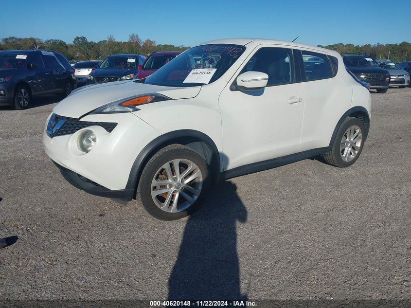 Vin: jn8af5mv6ft557514, lot: 41109225, nissan juke s 20152