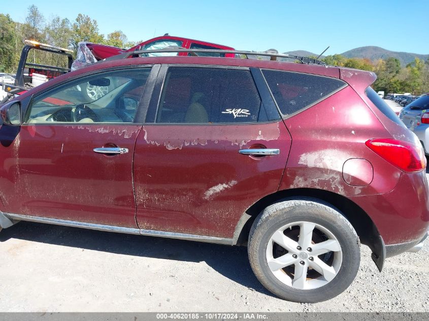 2009 Nissan Murano Sl VIN: JN8AZ18W19W208721 Lot: 40620185