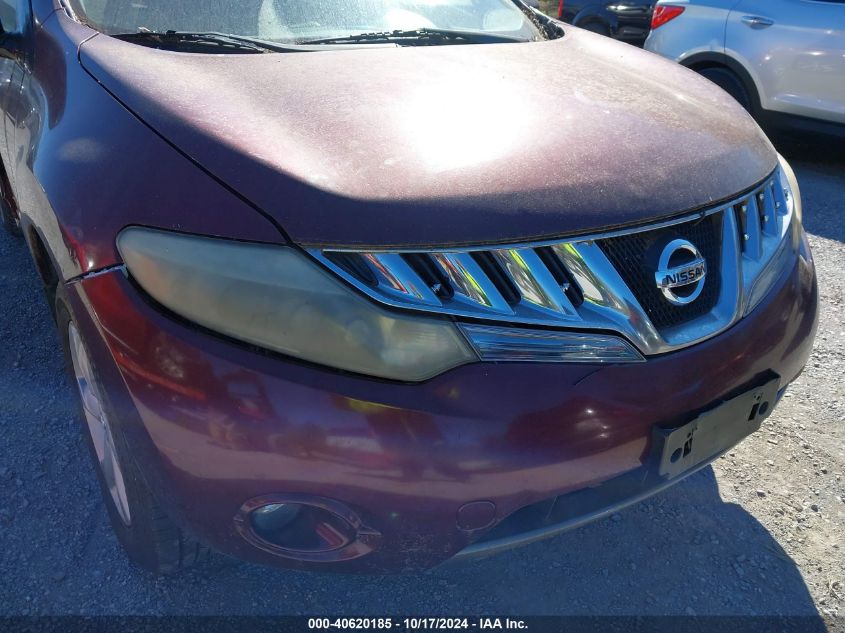 2009 Nissan Murano Sl VIN: JN8AZ18W19W208721 Lot: 40620185